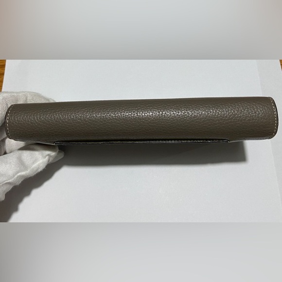 Céline VGUC Pebbled Grey Leather Continental Wallet $970 Retail - Picture 7 of 15